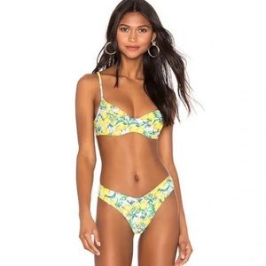 New with tags WeWoreWhat lemon print bikini set.